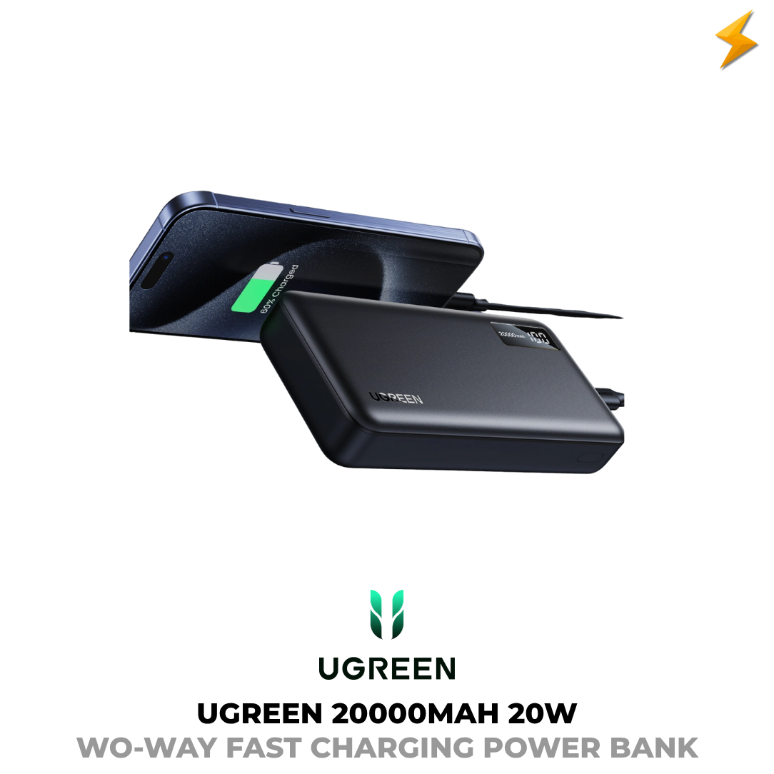 UGREEN 20000mAh 20W Two-way Fast Charging Power Bank